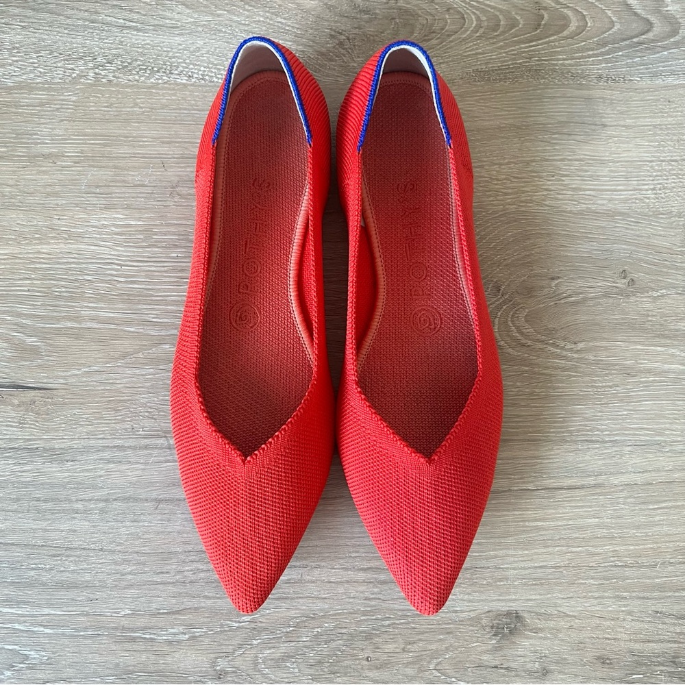 Rothy’s The Point in Flame size 8